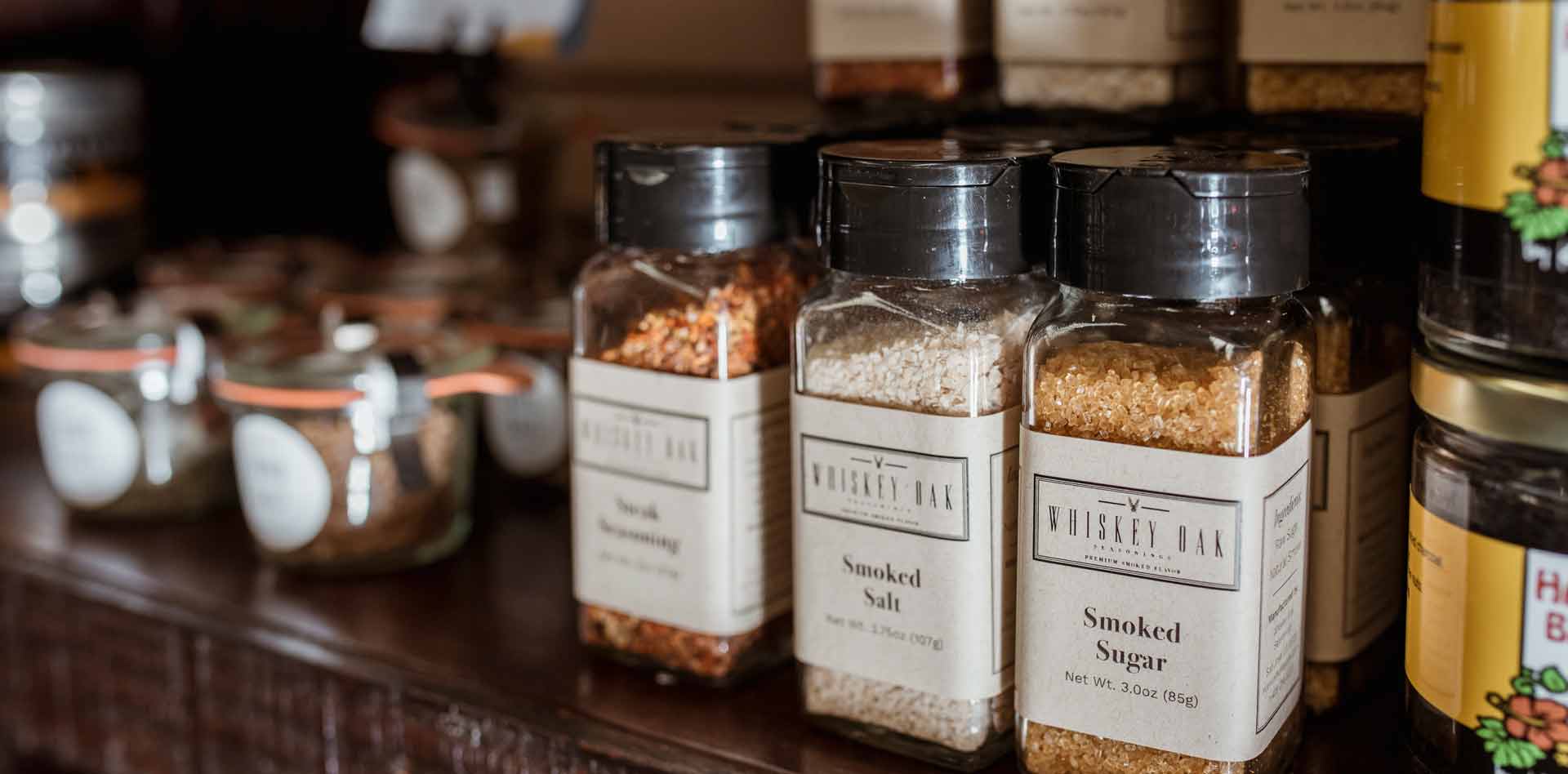 sonoma cheese factory smoked spices on little jars